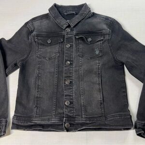 U.S. POLO ASSN. Black Youth Jean Jacket With Pockets Size L (10-12)